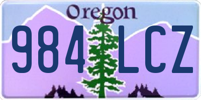 OR license plate 984LCZ