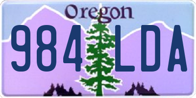 OR license plate 984LDA
