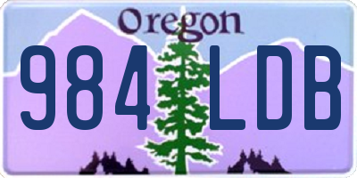OR license plate 984LDB