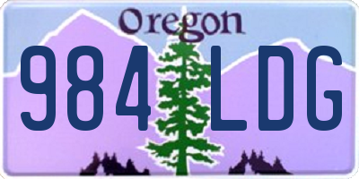 OR license plate 984LDG