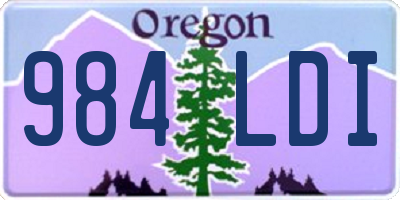 OR license plate 984LDI