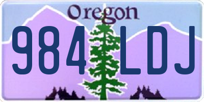 OR license plate 984LDJ