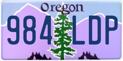 OR license plate 984LDP