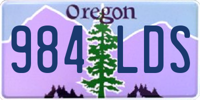 OR license plate 984LDS