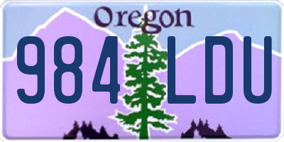 OR license plate 984LDU