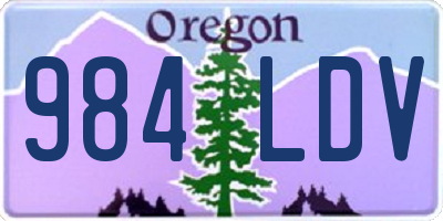 OR license plate 984LDV