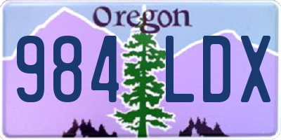 OR license plate 984LDX