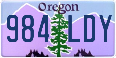 OR license plate 984LDY