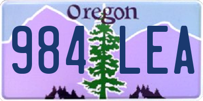 OR license plate 984LEA