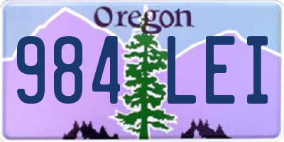 OR license plate 984LEI