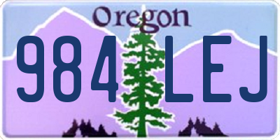 OR license plate 984LEJ