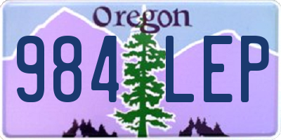 OR license plate 984LEP
