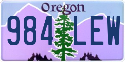 OR license plate 984LEW