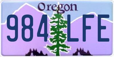 OR license plate 984LFE