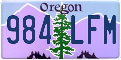 OR license plate 984LFM