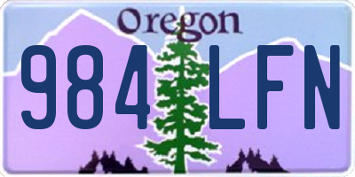 OR license plate 984LFN
