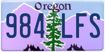 OR license plate 984LFS