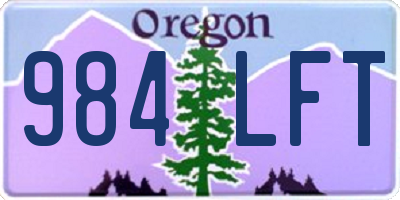 OR license plate 984LFT