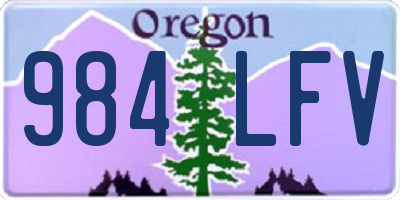 OR license plate 984LFV