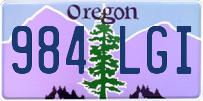 OR license plate 984LGI