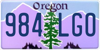 OR license plate 984LGO