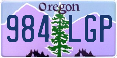 OR license plate 984LGP