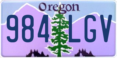OR license plate 984LGV