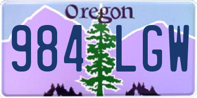 OR license plate 984LGW