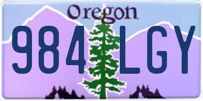 OR license plate 984LGY