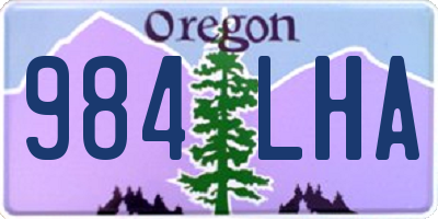 OR license plate 984LHA