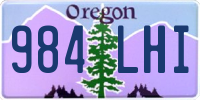 OR license plate 984LHI