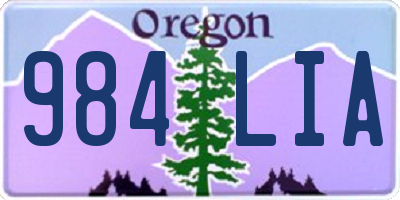 OR license plate 984LIA