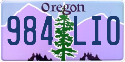 OR license plate 984LIO