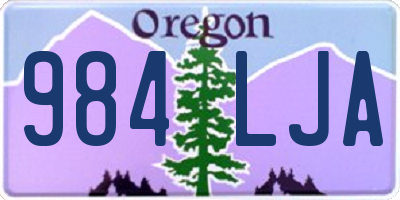 OR license plate 984LJA
