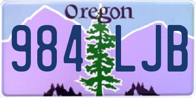 OR license plate 984LJB