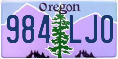 OR license plate 984LJO