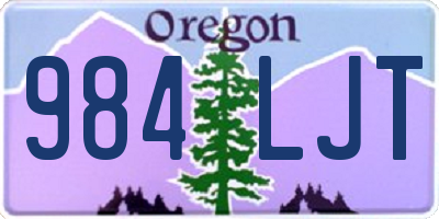 OR license plate 984LJT