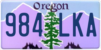 OR license plate 984LKA