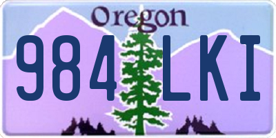 OR license plate 984LKI