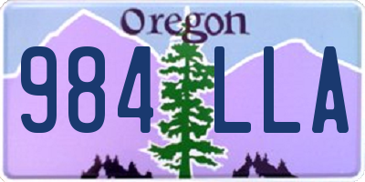 OR license plate 984LLA
