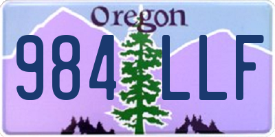 OR license plate 984LLF