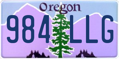 OR license plate 984LLG