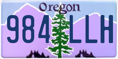 OR license plate 984LLH