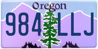 OR license plate 984LLJ