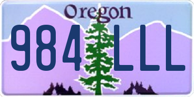 OR license plate 984LLL