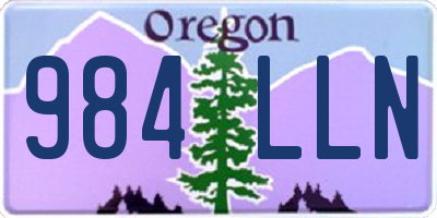 OR license plate 984LLN