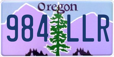 OR license plate 984LLR