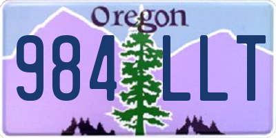 OR license plate 984LLT