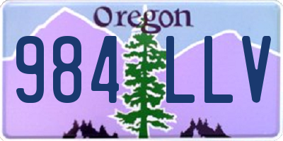 OR license plate 984LLV