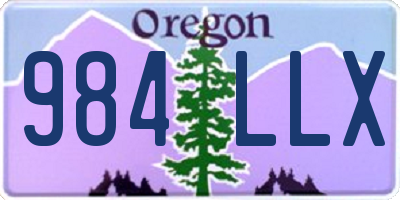 OR license plate 984LLX